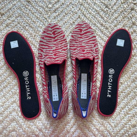 Rothy's The Loafer Women's Flats Red Zebra - Picture 6 of 7
